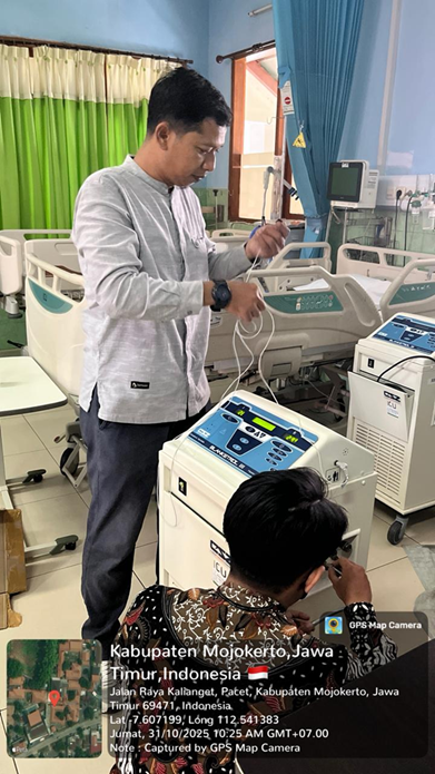 Dokumentasi Uji Fungsi Alat Warm Air (Blanketrol) di RSUD Sumberglagah