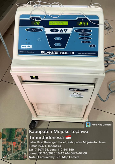 Dokumentasi Uji Fungsi Alat Warm Air (Blanketrol) di RSUD Sumberglagah