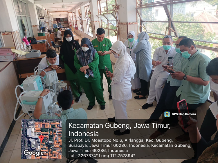 Dokumentasi Uji Fungsi Alat Suction Thorax di Instalasi Rawat Inap Medik RSUD Dr. Soetomo Surabaya