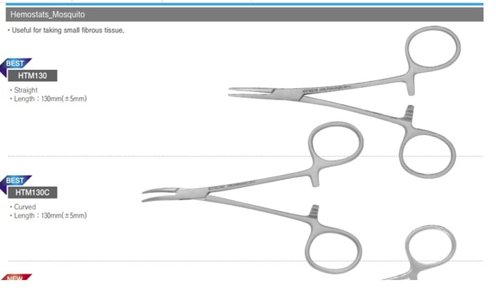 ARTERY CLAMP HEMOSTAT MOSQUITO