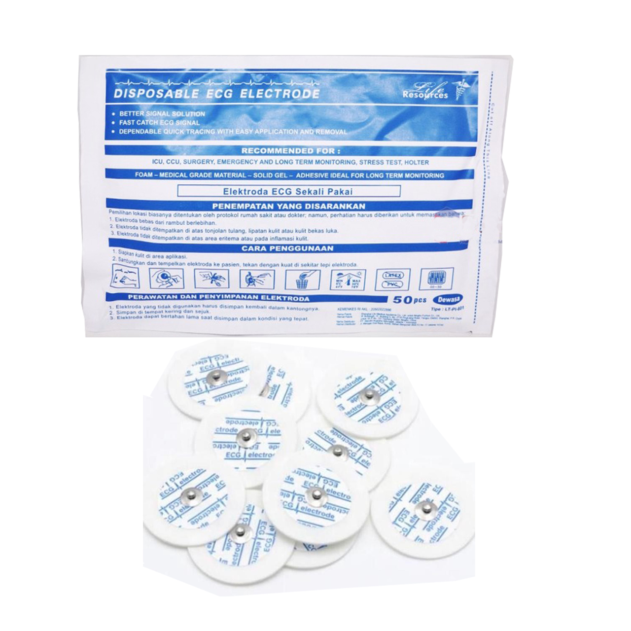 Electrode ECG Per Pack isi 50 pcs