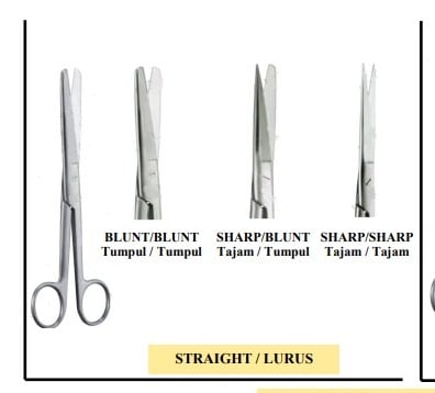 Gunting Operasi Lurus 14 cm
