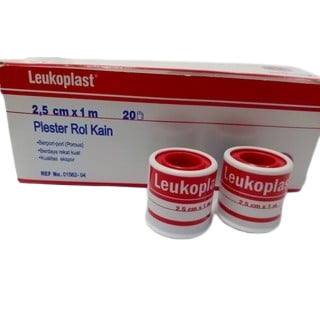 LEUKOPLAST 2,5 cm x 1 m Leukoplast 1562 Plester Kain Coklat