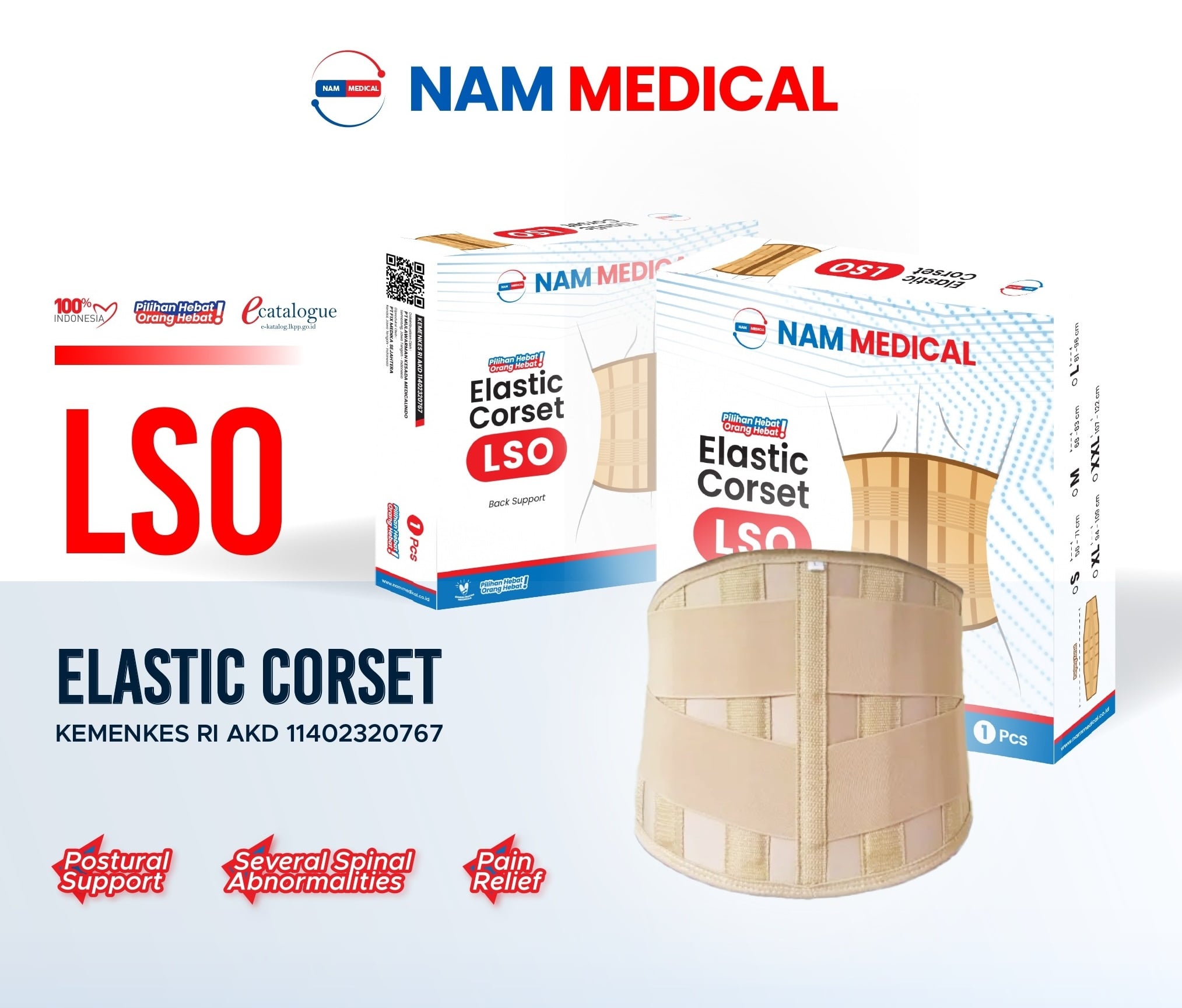 Lumbar Support LSO ukuran S, M, L, XL,XXL