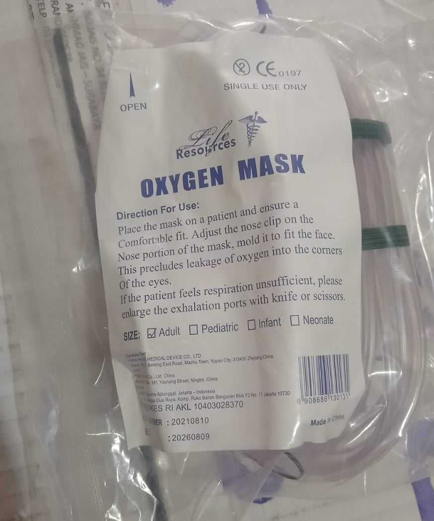Oxygen Mask masker Oksigen