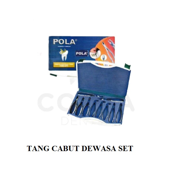 Tang Cabut Dewasa Set POLA Dental Instrument