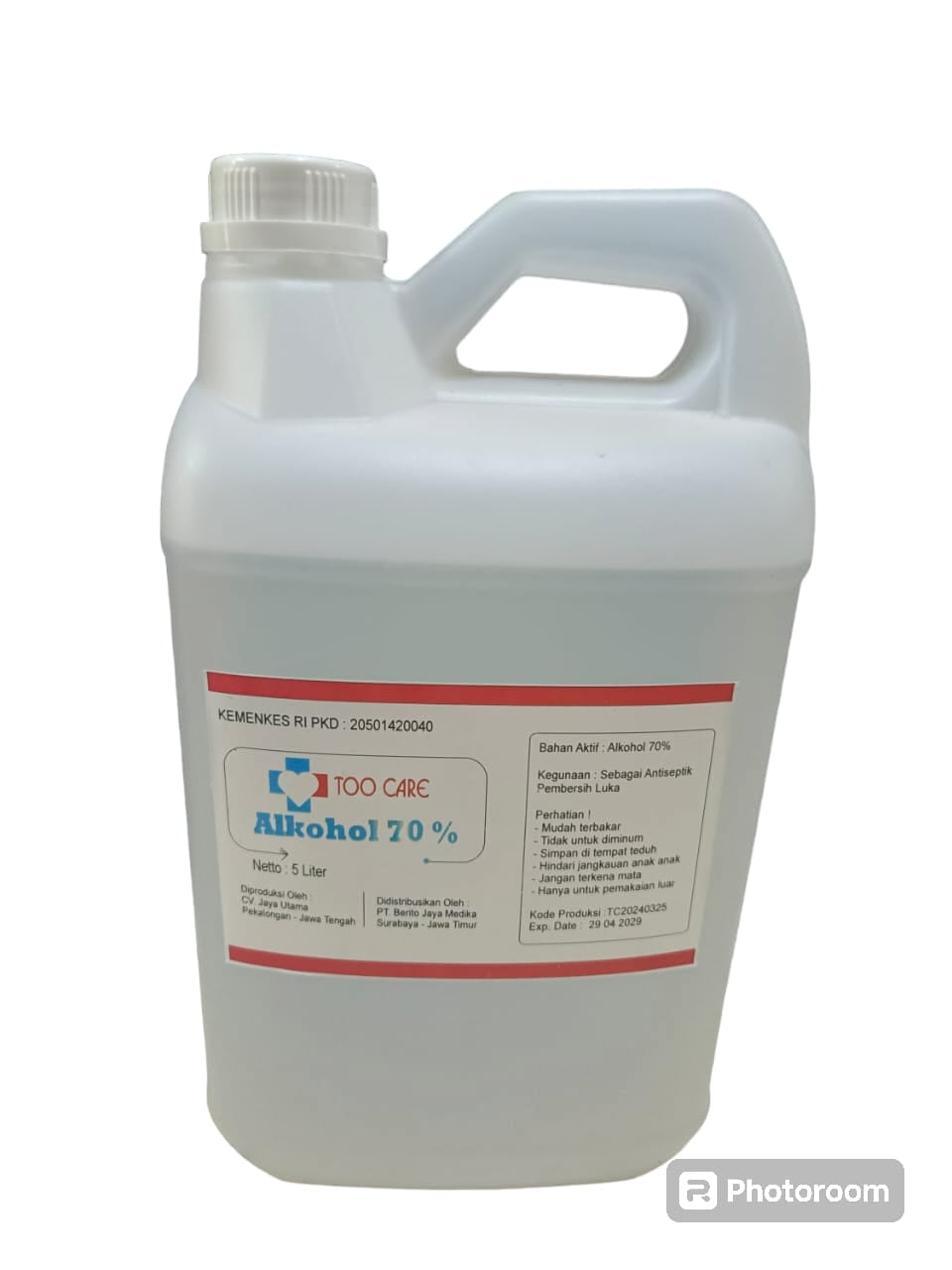 TOO CARE Alkohol 70% 5 Liter