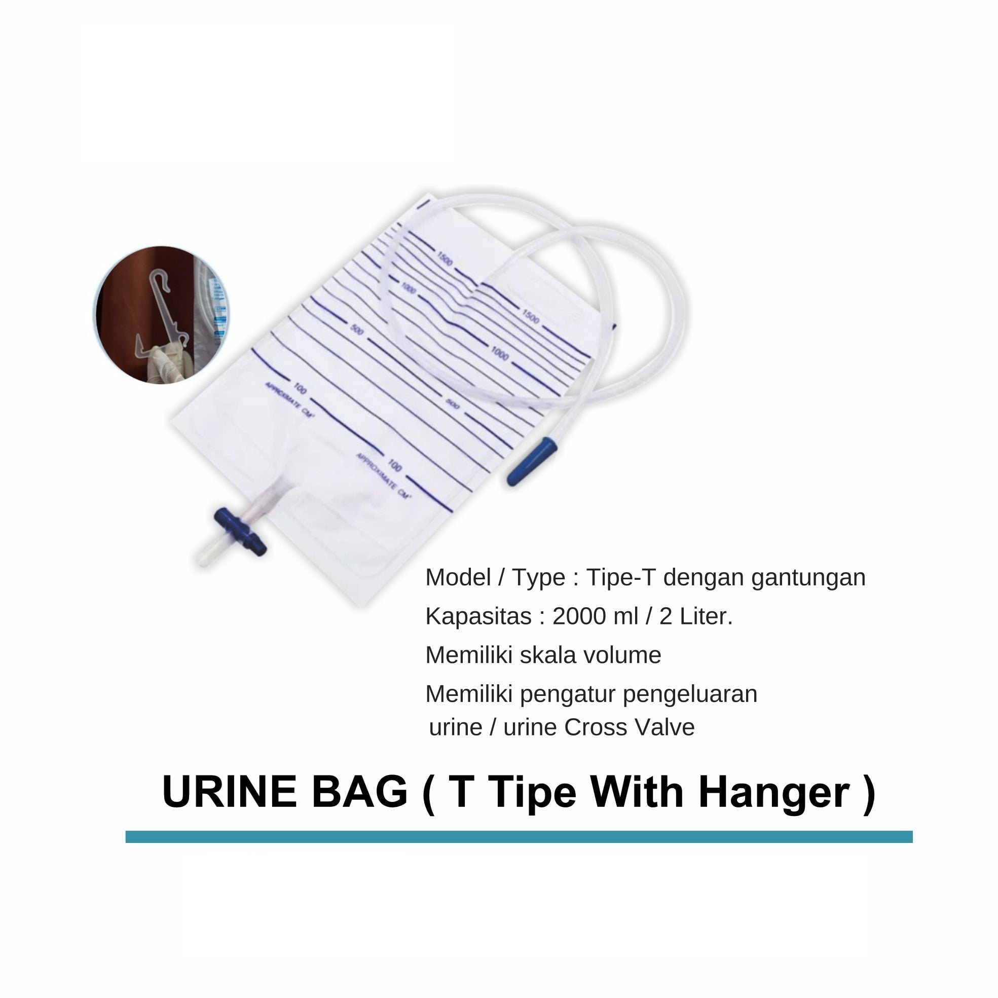 Urine Bag T Hanger 2000 ml
